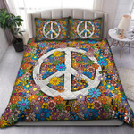 Flower peace sign Quilt Bedding Set - HN1221HN
