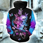 Skull And Butterfly Do What I Want Hoodie Zip Hoodie & Bomber - TG1221TA