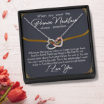 Promise Necklace The Love I Want To Last Forever I Love You Interlocking Heart Necklace - TG0122DT
