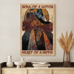 Soul Of A Witch Heart Of A Hippie Canvas - Hippie Canvas - Canvas For Witch - TT0122HN