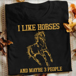 I Like Horses And Maybe 3 People Tshirt - TT0122HN