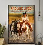 And She Lived Happily Ever After Woman With Horses Canvas & Poster - TT0222OS