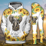 Elephant Sunflower Be Kind Autism Awareness Legging and Hoodie Set - TG0222DT