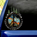 Peace Sign Into The Forest Decal Sticker - TT0322