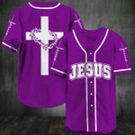 Jesus Purple Baseball Jersey - TT0322