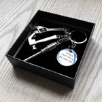 Mechanic Tool Keychain (Combo 3 Tools + 1 Personalized Tag) - Best Gift for Father's Day