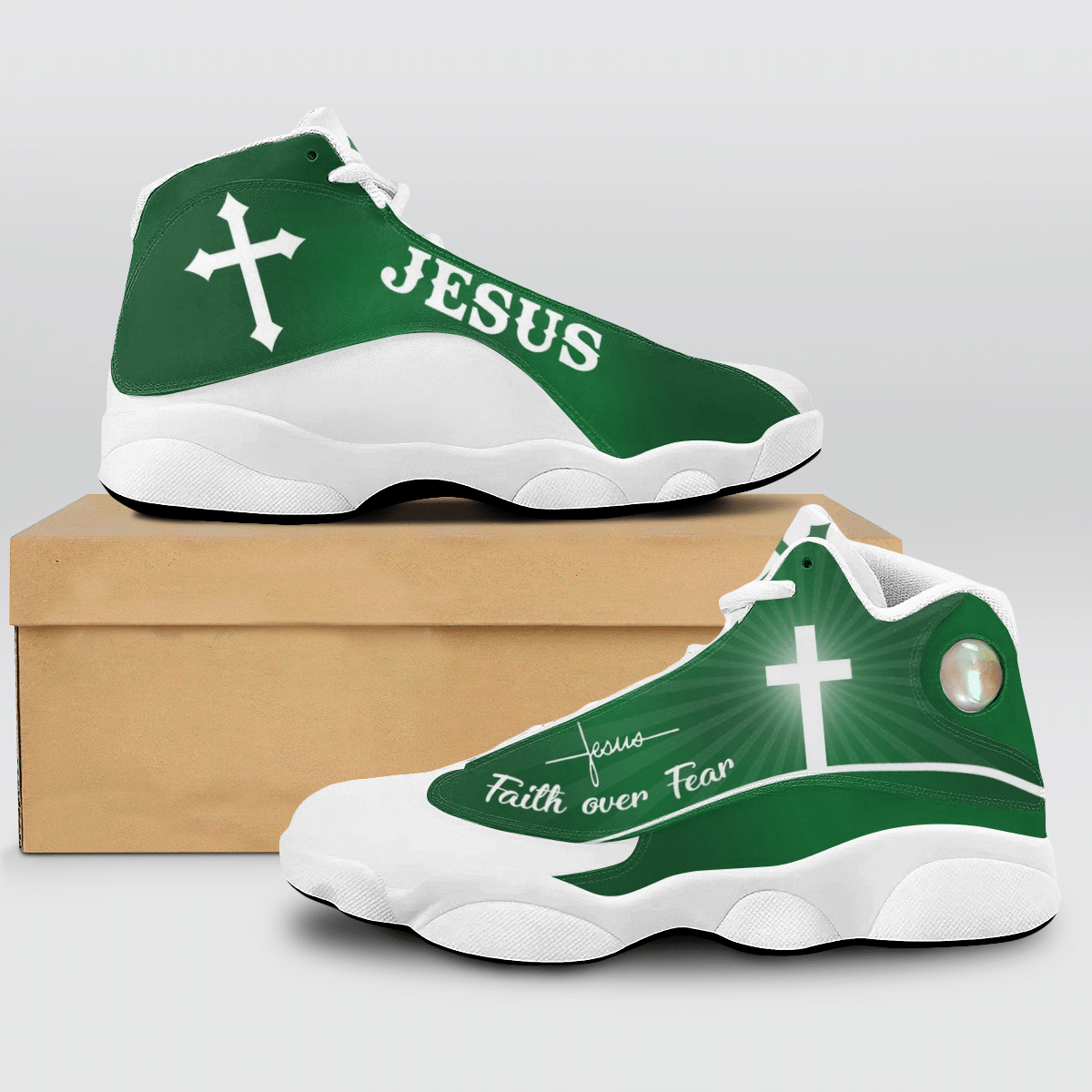 Green Faith Over Fear JD13 Shoes - TG1021TA