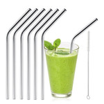 6pcs Reusable Stainless Steel Drinking Straws 6pcs Reusable Stainless Steel Drinking Straws Default Title