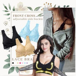 LUCY'S™ Instant Lift Front Cross Side Buckle Lace Bra