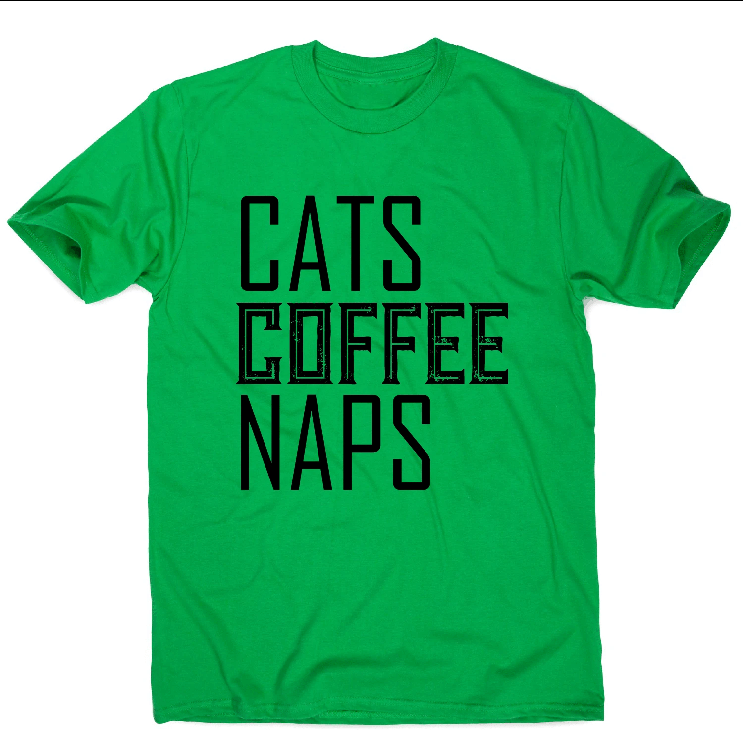 Cats coffee naps awesome funny slogan t-shirt men's