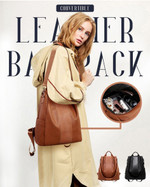 Convertible Leather Backpack - LimeTrifle