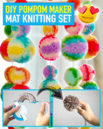 DIY PomPom Maker Mat Knitting Set