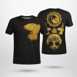 Yin Yang Wolf - Raven - Yggdrasil - Viking T-Shirts All-Over Print - Myvikinggear
