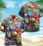 Psychedelic Pattern All Over Printed Hawaiian Shirt Size S - 5XL