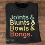 Retro Joints Blunts Bowls Bongs Graphic Unisex T Shirt, Sweatshirt, Hoodie Size S - 5XL