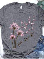 Breast Cancer Awareness Faith Hope Love Graphic Unisex T Shirt, Sweatshirt, Hoodie Size S - 5XL