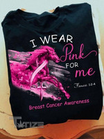 Breast Cancer Awareness Horse I Wear Pink For Me Graphic Unisex T Shirt, Sweatshirt, Hoodie Size S - 5XL