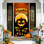 Weed halloween pumpkin happy halloweed Door Cover