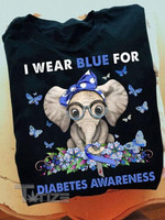 Diabetes Awareness I Wear Blue For Diabetes Awareness Graphic Unisex T Shirt, Sweatshirt, Hoodie Size S - 5XL