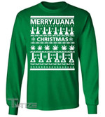 Merryjuana Weed Ugly Christmas Sweater Graphic Unisex T Shirt, Sweatshirt, Hoodie Size S - 5XL