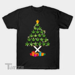 Cannabis Christmas Marijuana Weed Leaf Light Up Tree Graphic Unisex T Shirt, Sweatshirt, Hoodie Size S - 5XL
