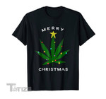 Funny Marijuana Weed Merry Christmas Stoner Graphic Unisex T Shirt, Sweatshirt, Hoodie Size S - 5XL