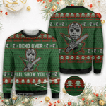 Christmas horror movie jason voorhees i'll show you Ugly sweater