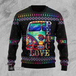 Hippie Peace Love Painting Vans Ugly sweater