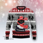Funny Black Cat Christmas Tree Killer Ugly sweater