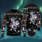 Funny Astronauts Ride A Shark In Space With The Planet Ugly sweater