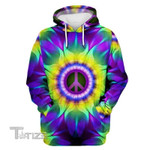 Hippie Peace Symbol Sunflower 3D All Over Printed Shirt, Sweatshirt, Hoodie, Bomber Jacket Size S - 5XL