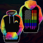 LGBT Rainbow United State Flag 3D All Over Printed Shirt, Sweatshirt, Hoodie, Bomber Jacket Size S - 5XL
