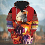 Native Chieftain And Animal, Native Pattern 3D All Over Printed Shirt, Sweatshirt, Hoodie, Bomber Jacket Size S - 5XL