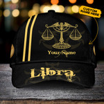 Libra yellow custom name Classic Cap