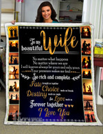 To My Beautiful Wife Destiny Made Us Couple But Love Made Us Forever Together Blanket Cozy Fleece Blanket