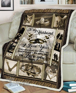 To My Husband From Wife Valentine Couple Cozy Fleece Blanket, Sherpa Blanket Cozy Fleece Blanket