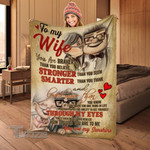 To My Wife You Are My Sunshine Old Couple Custom Graphic Throw Gift From Husband Chistmas Gift Ideas Cozy Fleece Blanket, Sherpa Blanket Cozy Fleece Blanket