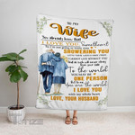 Old Couple Husband To My Wife I Love You With My Whole Heart Family Gift Ideas Cozy Fleece Blanket, Sherpa Blanket Cozy Fleece Blanket
