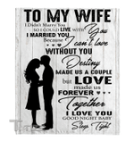 To My Wife I Love You Destiny Made Us Couple Love Made Forever Together Valentine Day Gift Blanket A Cozy Fleece Blanket, Sherpa Blanket Cozy Fleece Blanket