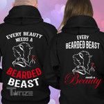 Couple Shirts Every Beauty Needs A Bearded Beast Matching Couple, Valentine 2022 Gifts Graphic Unisex T Shirt, Sweatshirt, Hoodie Size S - 5XL