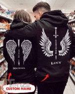 Couple Shirts - Personalized Angel Wings Couple Matching Couple, Valentine 2022 Gift Graphic Unisex T Shirt, Sweatshirt, Hoodie Size S - 5XL