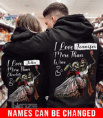 Couple Shirts - Personalized I Love More Than Matching Couple, Valentine 2022 gift Graphic Unisex T Shirt, Sweatshirt, Hoodie Size S - 5XL