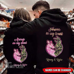 Couple Shirts - Personalized Always On My Mind Forever In My Heart Love Matching Couple, Valentine 2022 gift Graphic Unisex T Shirt, Sweatshirt, Hoodie Size S - 5XL