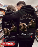 Couple Shirts - Personalized Till Our Last Breath Cow Couple Matching Couple, Valentine 2022 gift Graphic Unisex T Shirt, Sweatshirt, Hoodie Size S - 5XL