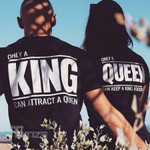Couple Matching Shirts Only a King & Queen Couple GIft Graphic Unisex T Shirt, Sweatshirt, Hoodie Size S - 5XL