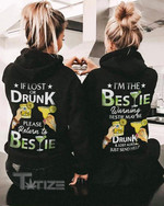 Couple Matching Shirts If Lost Or Drunk Please Return To Bestie I'm The Bestie Couple GIft Skull Graphic Unisex T Shirt, Sweatshirt, Hoodie Size S - 5XL