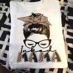 Messy Bun Bandana Leopard Inked Mama Graphic Unisex T Shirt, Sweatshirt, Hoodie Size S - 5XL