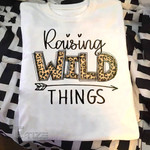 Raising Wild Things Leopard Pattern Graphic Unisex T Shirt, Sweatshirt, Hoodie Size S - 5XL