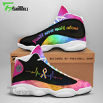 LGBT shoes YOU'LL NEVER WALK ALONE rainbow pride 13 Sneakers XIII Shoes