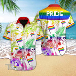 LGBT Pride Tropical Full Printing Hawaiian Shirts All Over Printed Hawaiian Shirt Size S - 5XL